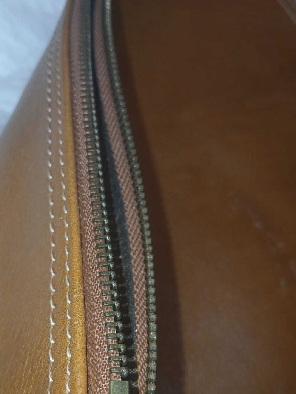 Mulberry Cognac Leather Zip Document Case UNISEX